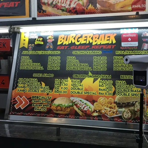 Burger Baek Oblong Kambing