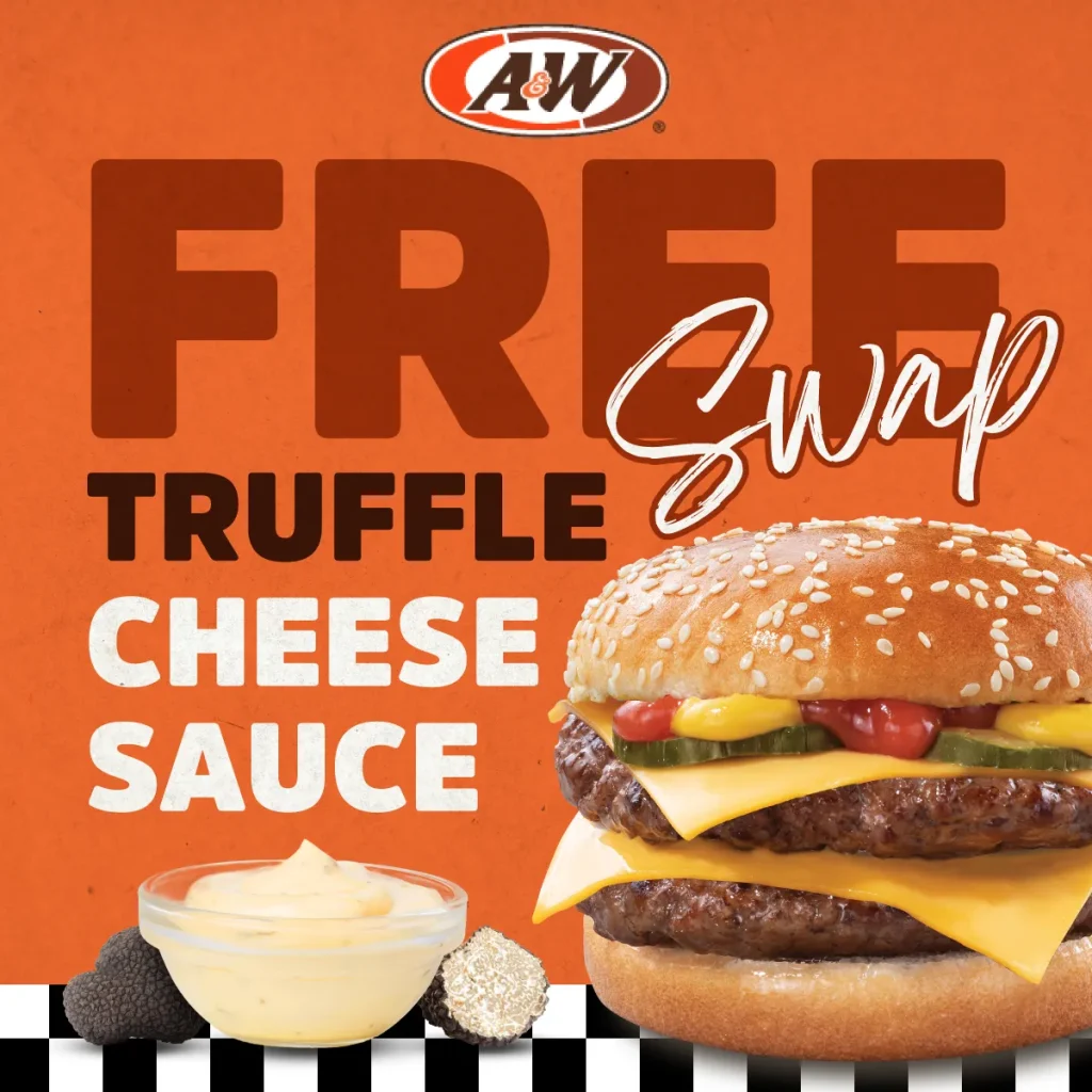 A&W Burger with Cheese Sauce