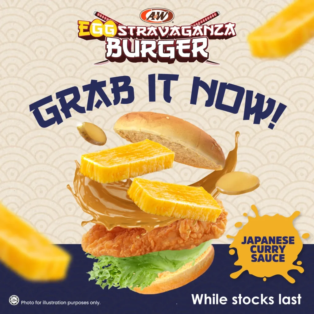 A&W Egg Stravaganza Burger Menu