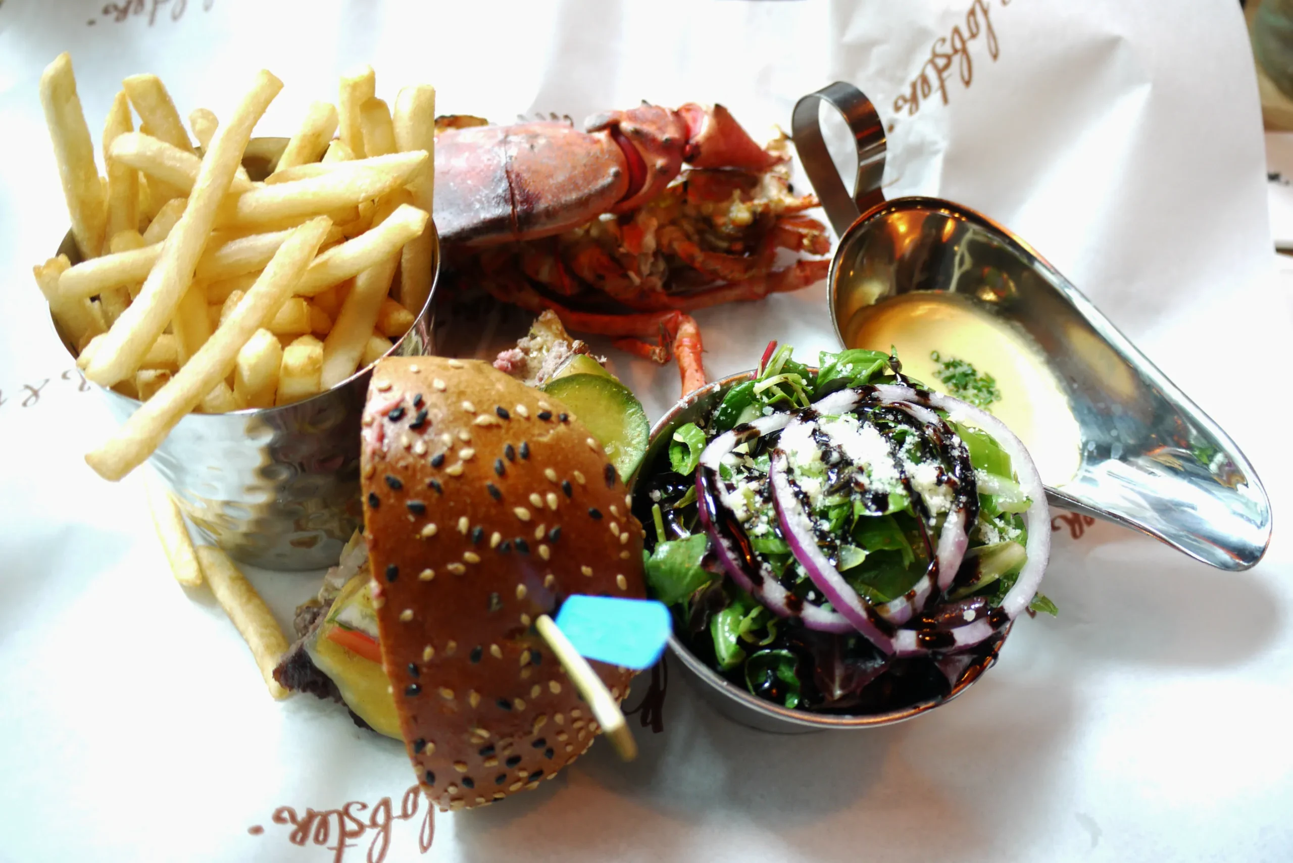 Burger and Lobster Menu