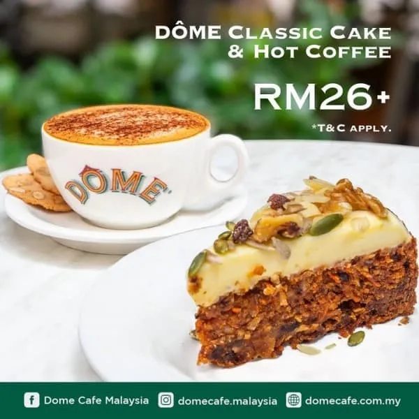 Dome Coffee Cakes Menu