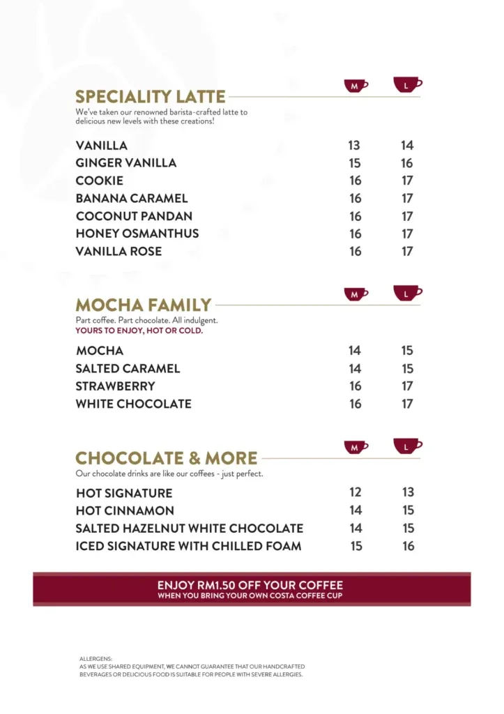 Costa Coffee Chocolate & More