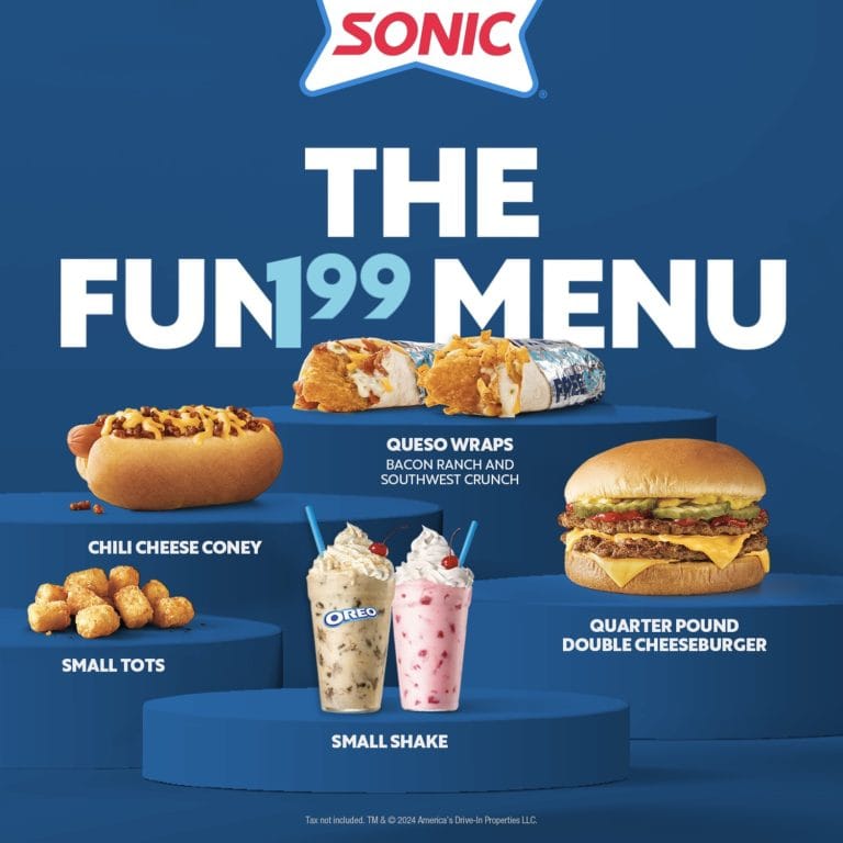 Sonic Menu: Best Deals and Must-Try Items!